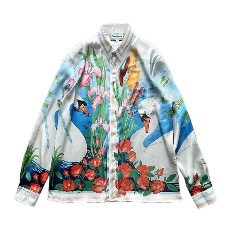 New Swan Boat Print Casablanca T Shirt Long Sleeves Men Women Cool Fabric Casablanca Top Tees
New Swan Boat Print Casablanca T Shirt Long Sleeves Men Women Cool Fabric Casablanca Top Tees