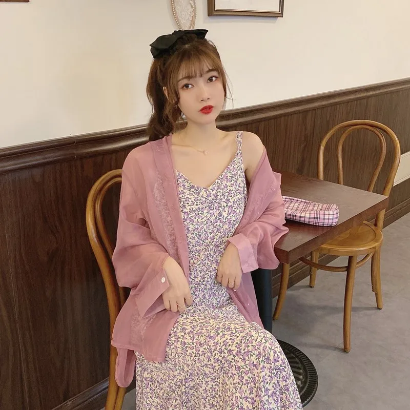 Prairie Floral Suspender Dress Sets Women Summer Sunscreen Shirt & Sling Dress Suits 2022 New Mori 2 Piece Sets Girls Two Pieces
Prairie Floral Suspender Dress Sets Women Summer Sunscreen Shirt & Sling Dress Suits 2022 New Mori 2 Piece Sets Girls Two Pieces