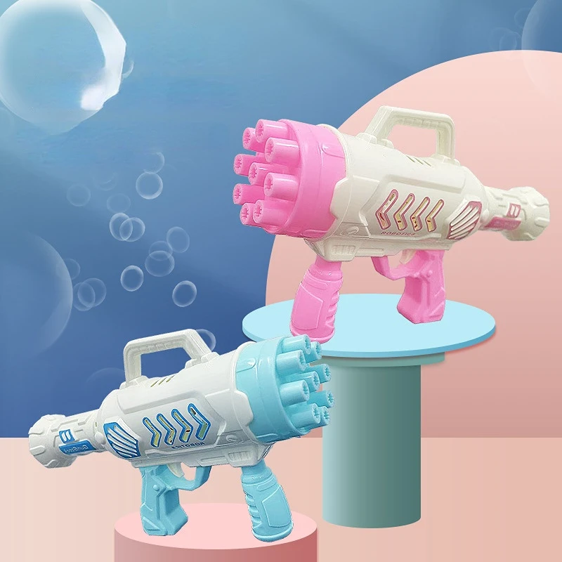 9 Holes Mini Automatic Bubble Machine Gun Shape Bubble Blowing Children Toy Continuous Pomperos Generation Outdoor Toys for Kids
9 Holes Mini Automatic Bubble Machine Gun Shape Bubble Blowing Children Toy Continuous Pomperos Generation Outdoor Toys for Kids