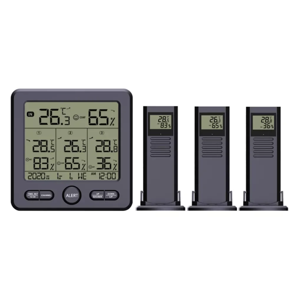 Weather Station Wireless 3 Sensors Indoor Outdoor Digital Atomic Clock Weather Thermometer Temperature Humidity Monitor Outdoor
Weather Station Wireless 3 Sensors Indoor Outdoor Digital Atomic Clock Weather Thermometer Temperature Humidity Monitor Outdoor