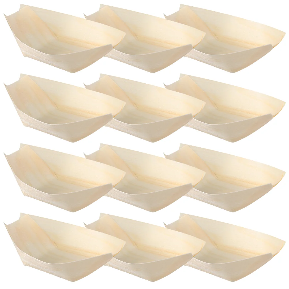 200 Pcs Disposable Wooden Boat Tableware Sashimi Tray Sushi Plates Container Food Boats
200 Pcs Disposable Wooden Boat Tableware Sashimi Tray Sushi Plates Container Food Boats