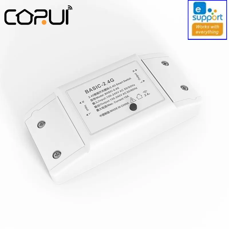 eWelink 10A BASIC-2.4G Smart Switch Smart Home RM 2.4G Smart Switch Modification Module Bluetooth Protocol eWeLink APP Control
eWelink 10A BASIC-2.4G Smart Switch Smart Home RM 2.4G Smart Switch Modification Module Bluetooth Protocol eWeLink APP Control