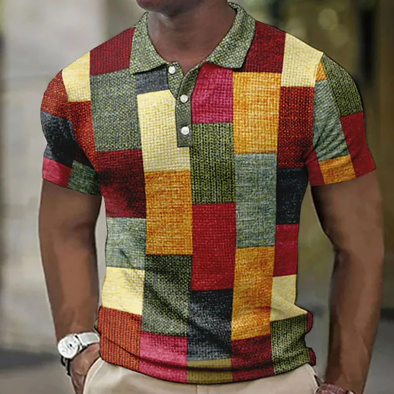 Mens 3D Plaid Graphic Print Short Sleeve Summer Polos Shirts Male Daily Tops Casual Turn Down Collar Oversized Tees
Mens 3D Plaid Graphic Print Short Sleeve Summer Polos Shirts Male Daily Tops Casual Turn Down Collar Oversized Tees