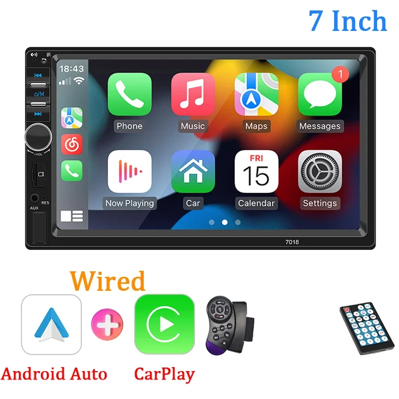 1 DIN 7-дюймовый Универсальный Мультимедийный Радиоприемник С CarPlay И Android, HD Сенсорный Экран, FM, AUX, Bluetooth
1 DIN 7-дюймовый Универсальный Мультимедийный Радиоприемник С CarPlay И Android, HD Сенсорный Экран, FM, AUX, Bluetooth