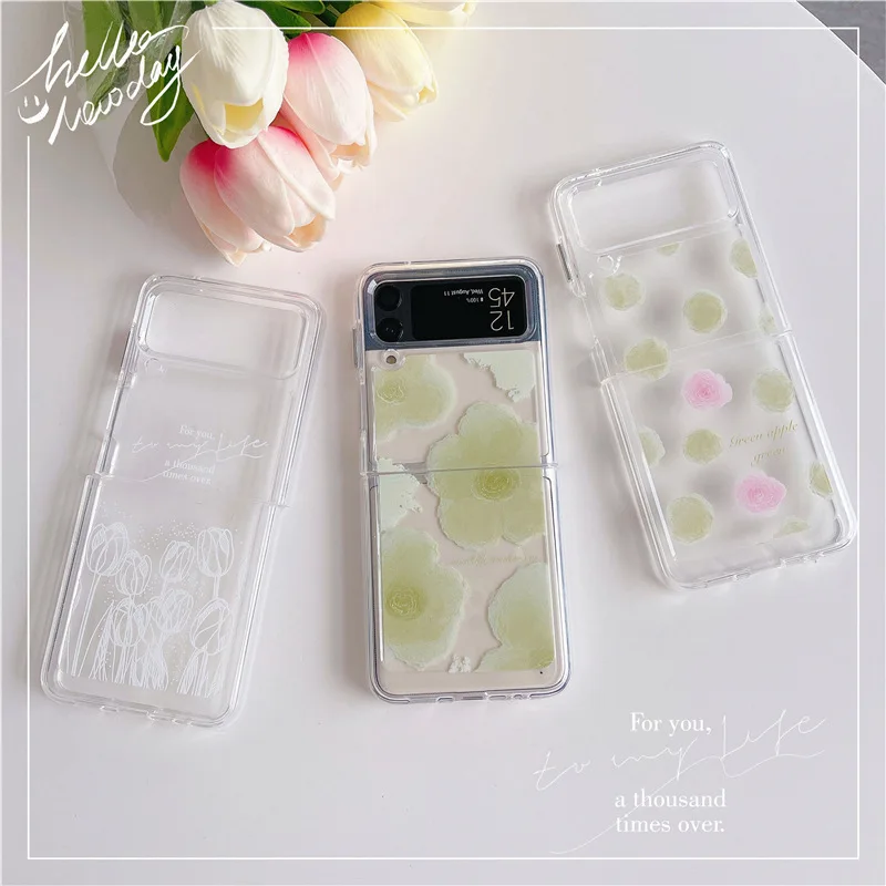 Ins Style Tulip Flower Transparent Phone Case for Samsung Galaxy Z Flip 4 3 Hard Cover for ZFlip3 Zflip4 Solid Shell Bracket
Ins Style Tulip Flower Transparent Phone Case for Samsung Galaxy Z Flip 4 3 Hard Cover for ZFlip3 Zflip4 Solid Shell Bracket