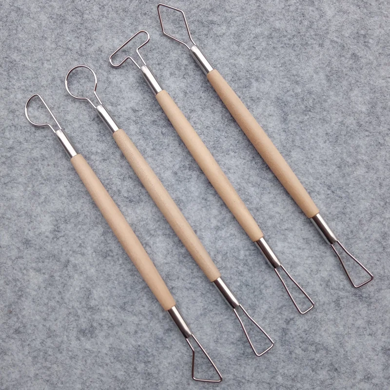 4Pcs/set Wood Handle Wax Pottery Clay Sculpture Carving Tool DIY Craft Set Wood Knife Double End Art Craft Clay Sculpting Tools
4Pcs/set Wood Handle Wax Pottery Clay Sculpture Carving Tool DIY Craft Set Wood Knife Double End Art Craft Clay Sculpting Tools