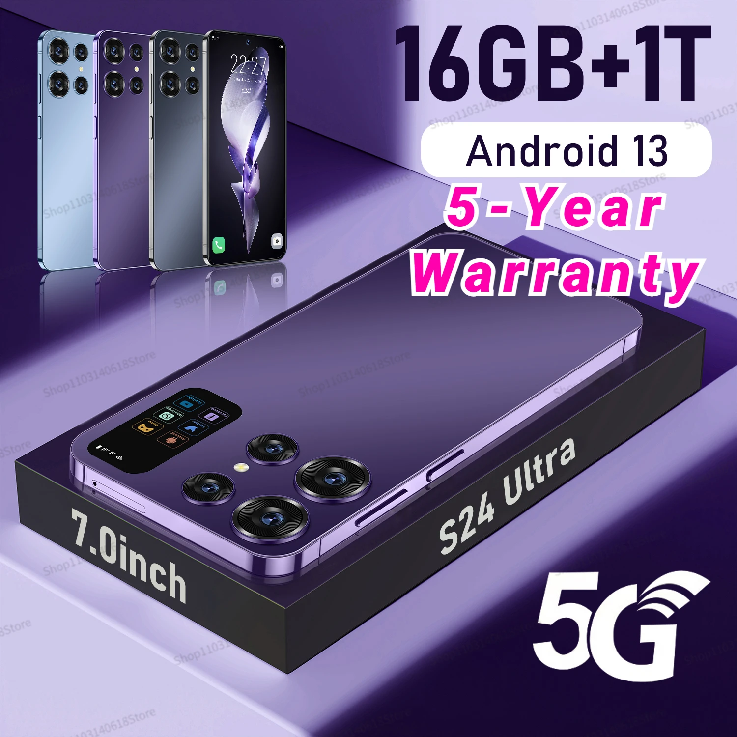 Original S24 Ultra 7.0 inch HD Screen Smartphone16GB+1TB 5GPhone Dual Sim Celulares Android13 Face Unlock 7000mAh 72MP with NFC
Original S24 Ultra 7.0 inch HD Screen Smartphone16GB+1TB 5GPhone Dual Sim Celulares Android13 Face Unlock 7000mAh 72MP with NFC
