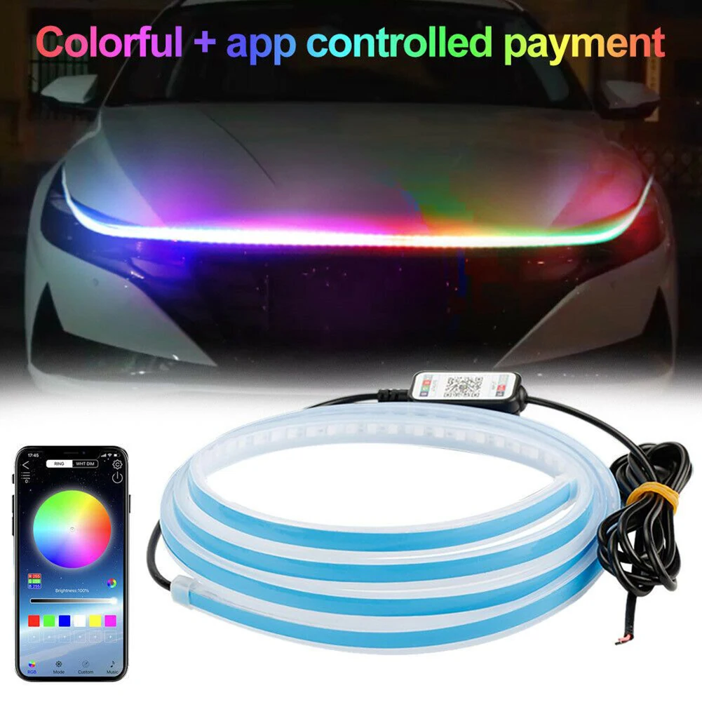 DIY LED Car Hood Light Strip Auto Engine Hood Guide Decorative Ambient Lamp 150cm/180cm 12v Modified Car Daytime Running Light
DIY LED Car Hood Light Strip Auto Engine Hood Guide Decorative Ambient Lamp 150cm/180cm 12v Modified Car Daytime Running Light