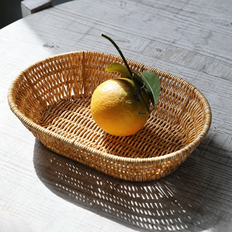 Kitchen Storage Baskets Woven Organizer Basket Oval Snack Fruit Organizer Living Room Desktop Sundries Panier Rangement
Kitchen Storage Baskets Woven Organizer Basket Oval Snack Fruit Organizer Living Room Desktop Sundries Panier Rangement