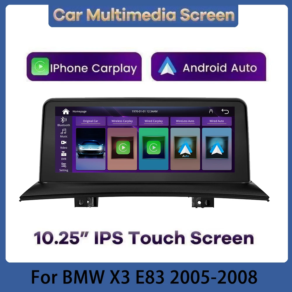 Car Radio For BMW X3 E83 Wireless Carplay Android Auto Car Multimedia Screen GPS Navigation Stereo 10.25 2Din
Car Radio For BMW X3 E83 Wireless Carplay Android Auto Car Multimedia Screen GPS Navigation Stereo 10.25 2Din