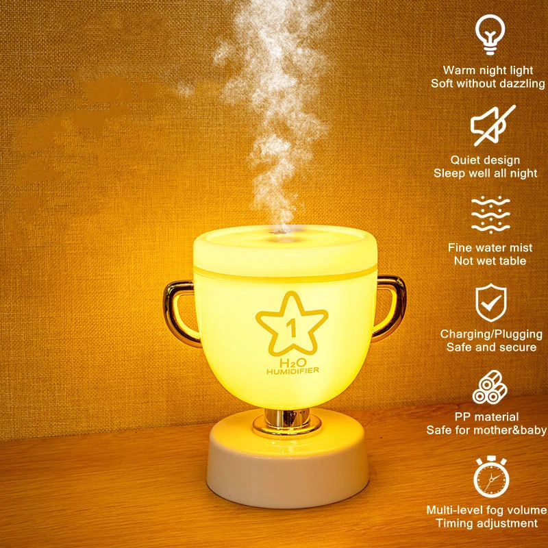 230ML Creative Frophy Ultrasonic Air Humidifier Purifier with Warm LED Light for Home Room USB Mini Mist Maker Water Diffuser
230ML Creative Frophy Ultrasonic Air Humidifier Purifier with Warm LED Light for Home Room USB Mini Mist Maker Water Diffuser
