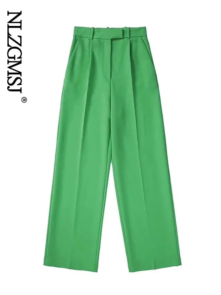 Nlzgmsj Women Fashion Solid Press Pleat Design Casual Wide Leg Pants Female Chic Zipper Fly Pockets Long Trousers 202204
Nlzgmsj Women Fashion Solid Press Pleat Design Casual Wide Leg Pants Female Chic Zipper Fly Pockets Long Trousers 202204