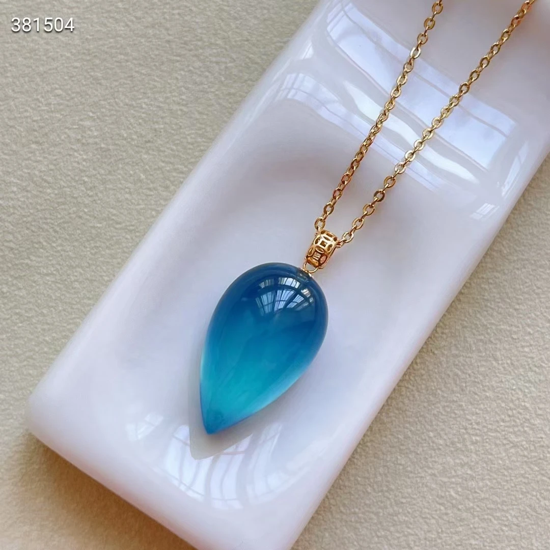 Natural Blue Aquamarine Quartz Rasish Pendant Brazil 21*12.5mm 925 Sterling Silver Aquamarine Deep Blue Necklace AAAAA
Natural Blue Aquamarine Quartz Rasish Pendant Brazil 21*12.5mm 925 Sterling Silver Aquamarine Deep Blue Necklace AAAAA