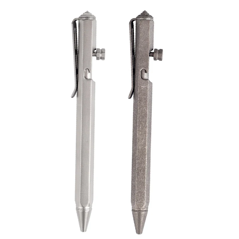 

Titanium Alloy Defence Tactical Pen Anti skid Portable Self Defense Pen steel Glass Breaker Outdoor Survival Kit EDC Tools