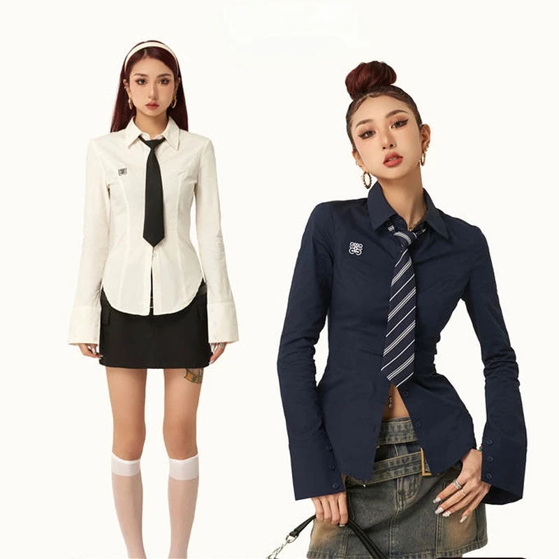 Hikigawa Chic Fashion Women Korean Flare Long Sleeve Vintage Casual Shirt Spring Y2k Slim Waist Button Up Blouse Tops Ropa Mujer
Hikigawa Chic Fashion Women Korean Flare Long Sleeve Vintage Casual Shirt Spring Y2k Slim Waist Button Up Blouse Tops Ropa Mujer