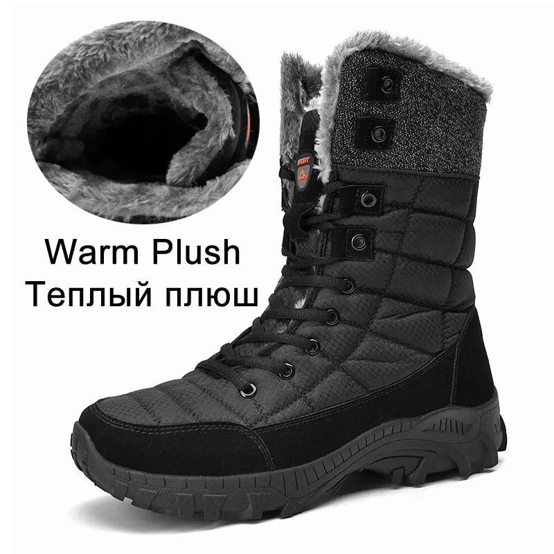 Winter Men Snow Boots Big Size 48 Warm Plush Mid-calf Work Shoes Outdoor Mens Sneakers Fur Leisure Long Boots Waterproof Shoes
Winter Men Snow Boots Big Size 48 Warm Plush Mid-calf Work Shoes Outdoor Mens Sneakers Fur Leisure Long Boots Waterproof Shoes