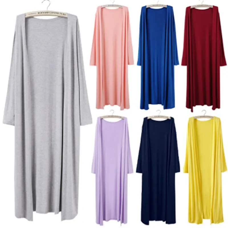 Korean 2023 Women's Casual Long Modal Cotton Sweater Cardigan Soft Comfortable Strong Simple Solid Fr Size Loose Thin Cardigan
Korean 2023 Women's Casual Long Modal Cotton Sweater Cardigan Soft Comfortable Strong Simple Solid Fr Size Loose Thin Cardigan