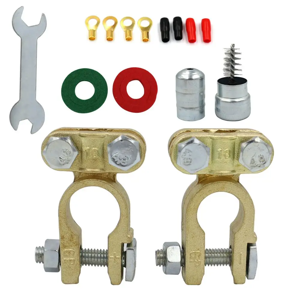 2PCS New Accessories Car RV Vehicles Boat Cleaning Kit Brass Battery Terminal Clamp Set Top Post Kit Military Spec
2PCS New Accessories Car RV Vehicles Boat Cleaning Kit Brass Battery Terminal Clamp Set Top Post Kit Military Spec