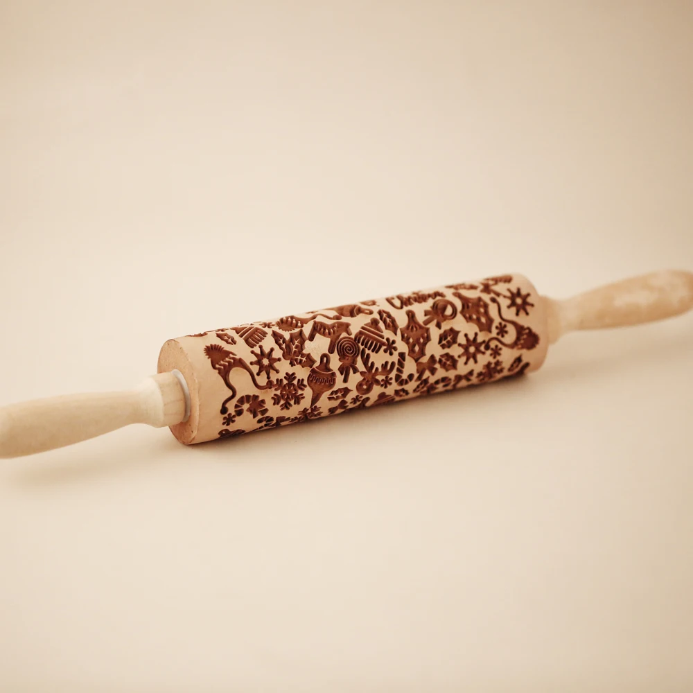Arjmide Christmas Embossed Rolling pin with Pattern Baking Tools Deer Crutch Pine Cones Xmas Sled Wooden Embossing Cookie Tools
Arjmide Christmas Embossed Rolling pin with Pattern Baking Tools Deer Crutch Pine Cones Xmas Sled Wooden Embossing Cookie Tools