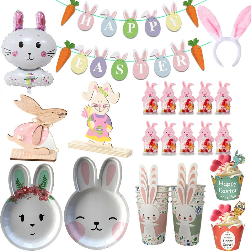 Easter Party Bunny Disposable Tableware Decor Paper Plates Birthday Party Decor Baby Shower Easter Wooden Rabbit Easter Gifts
Easter Party Bunny Disposable Tableware Decor Paper Plates Birthday Party Decor Baby Shower Easter Wooden Rabbit Easter Gifts