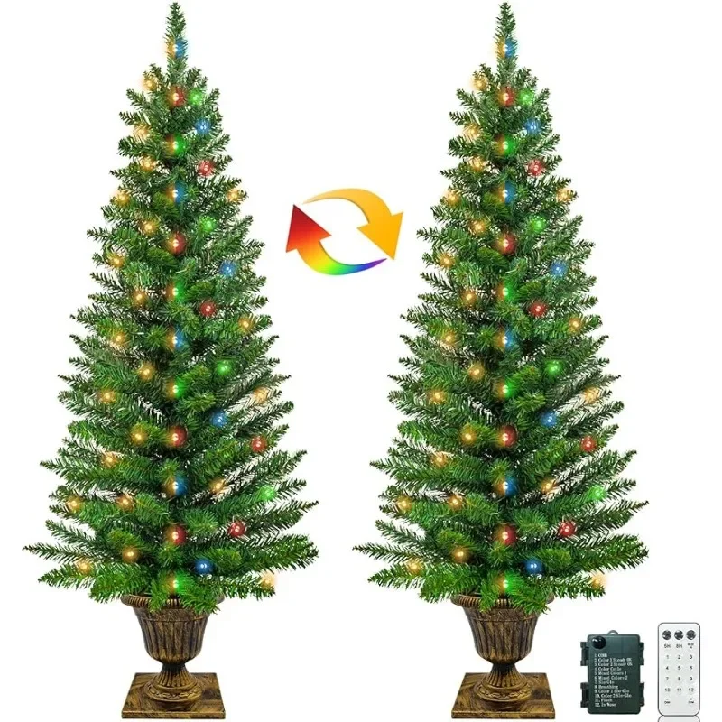 4 Ft 2 Pack Potted Artificial Christmas Tree for Entrance with Timer 80 Warm White & Multi Color Change Lights 12 Mode, Trees
4 Ft 2 Pack Potted Artificial Christmas Tree for Entrance with Timer 80 Warm White & Multi Color Change Lights 12 Mode, Trees