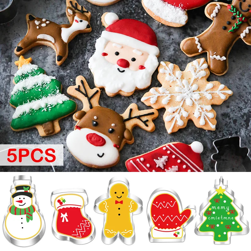 5pcs/set Christmas Cookie Mould Santa Gingerbread Xmas Tree Biscuit Cutter for Xmas Baking Cake Dessert Pastry Mold Kitchen Tool
5pcs/set Christmas Cookie Mould Santa Gingerbread Xmas Tree Biscuit Cutter for Xmas Baking Cake Dessert Pastry Mold Kitchen Tool