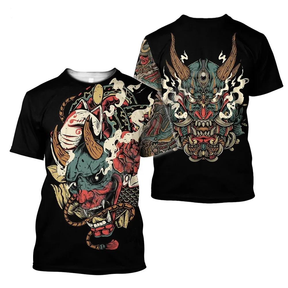2022 New Samurai Tattoo Men's T-shirt 3D Printing Art Mask Tattoo Fashion Short Sleeve T-shirt Harajuku Punk Style Ladies Unisex
2022 New Samurai Tattoo Men's T-shirt 3D Printing Art Mask Tattoo Fashion Short Sleeve T-shirt Harajuku Punk Style Ladies Unisex