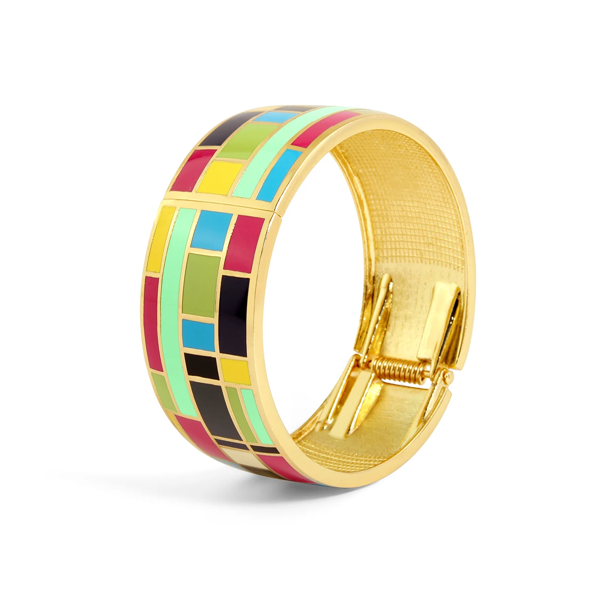 Vsy Trends 26mm Width Women 18K Gold Plated Colorful Cloisonne Hand Enamel Bangle Bracelet
Vsy Trends 26mm Width Women 18K Gold Plated Colorful Cloisonne Hand Enamel Bangle Bracelet