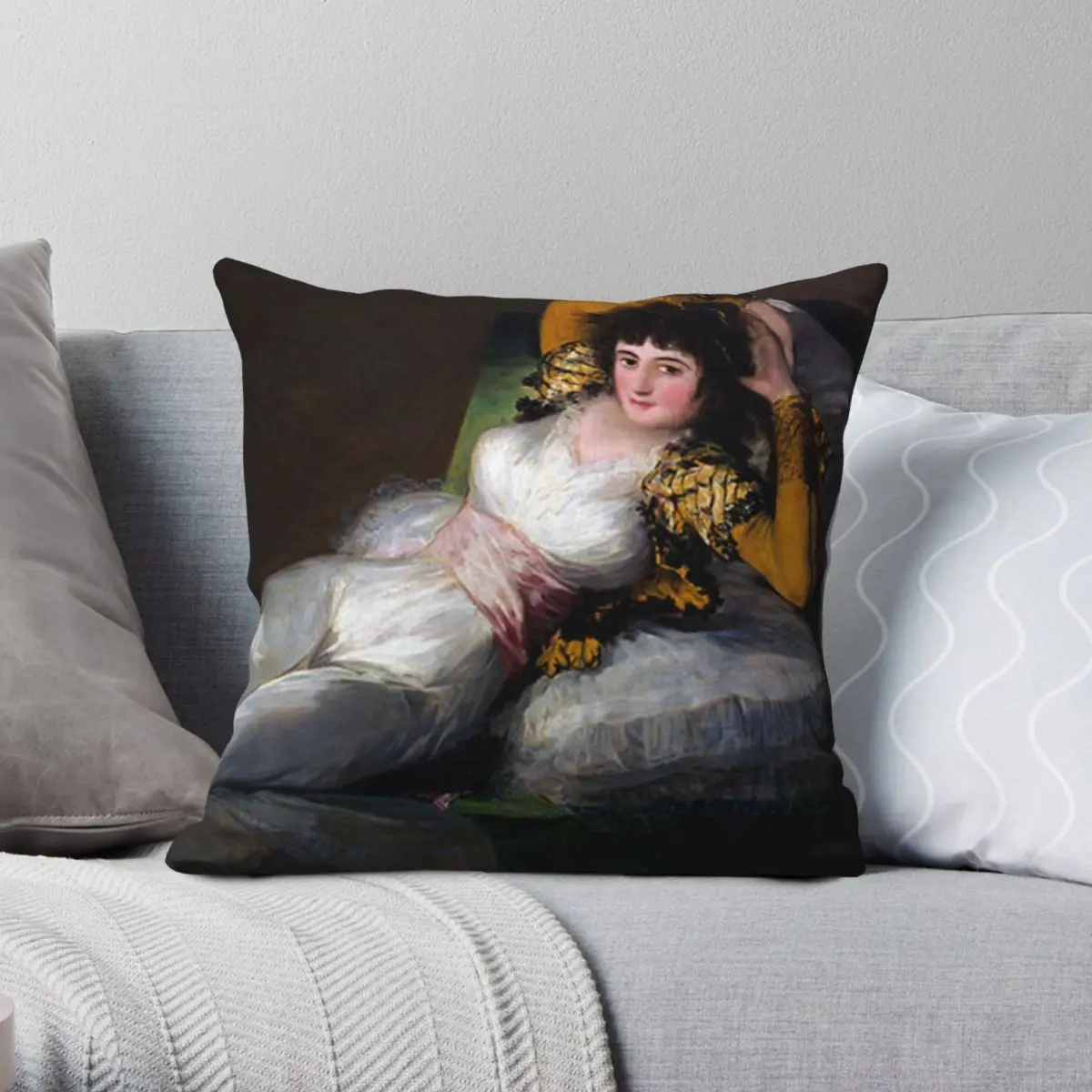 Goya La Maja Vestida Square Pillowcase Polyester Linen Velvet Creative Zip Decor Throw Pillow Case Sofa Seater Cushion Cover
Goya La Maja Vestida Square Pillowcase Polyester Linen Velvet Creative Zip Decor Throw Pillow Case Sofa Seater Cushion Cover