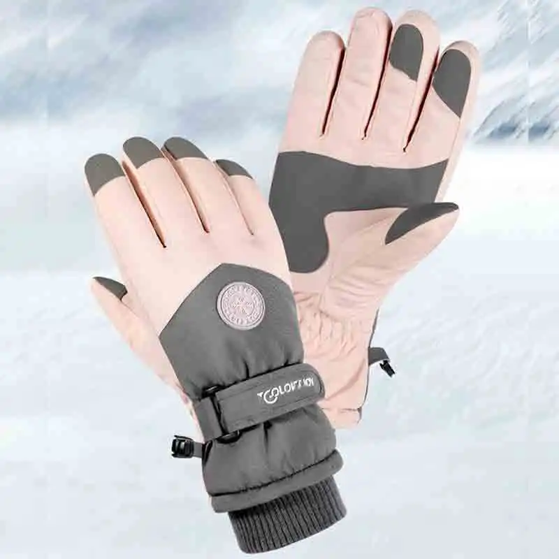 

Водонепроницаемые сенсорные перчатки Thinsulate для катания на лыжах, сноуборде, теплые зимние варежки с сенсорным экраном для холодной погоды, зеркальные Мужские и женские