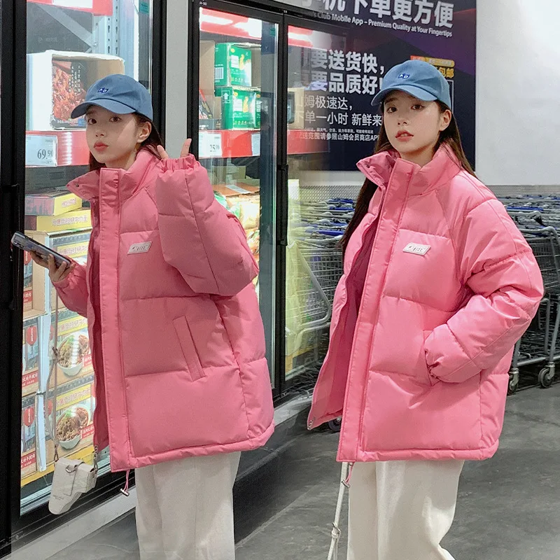 Jackets for Women Cotton-padded Jacket New Loose BF Style Standing Collar Short Style Parkas Thickening Warm Winter Coat Women
Jackets for Women Cotton-padded Jacket New Loose BF Style Standing Collar Short Style Parkas Thickening Warm Winter Coat Women