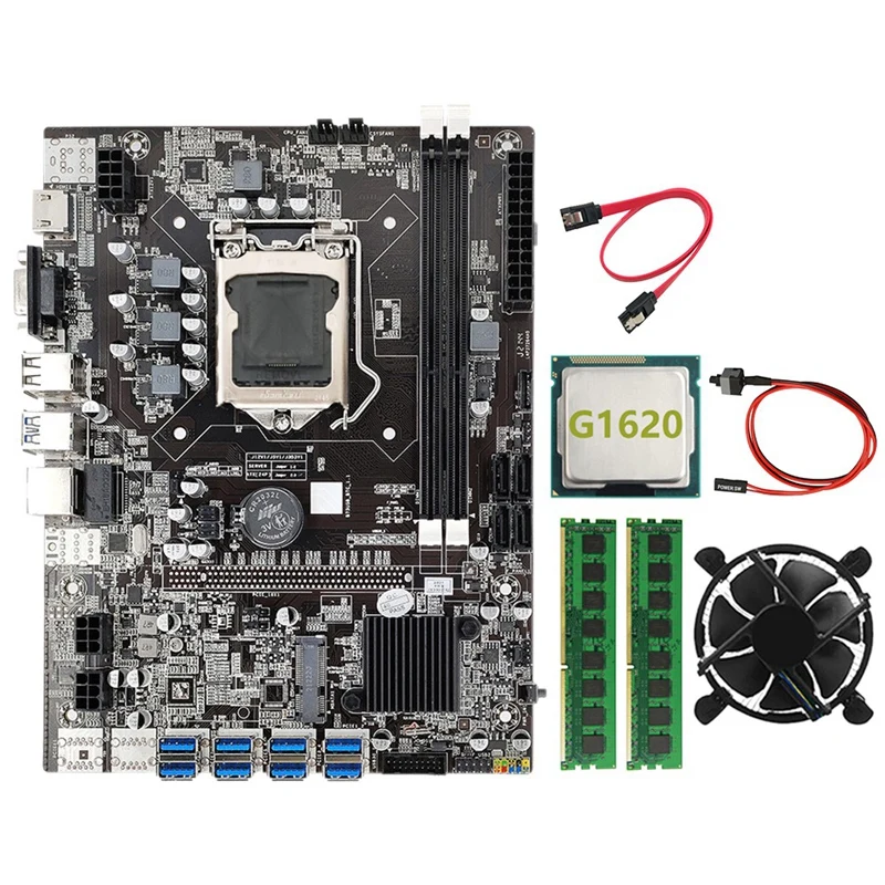 Материнская плата B75 для майнинга BTC + процессор G1620 + 2X DDR3 4 Гб 1333 МГц ОЗУ + вентилятор охлаждения LGA1155 8GPU PCI-E 1X16X USB3.0, видеокарта для майнинга
Материнская плата B75 для майнинга BTC + процессор G1620 + 2X DDR3 4 Гб 1333 МГц ОЗУ + вентилятор охлаждения LGA1155 8GPU PCI-E 1X16X USB3.0, видеокарта для майнинга