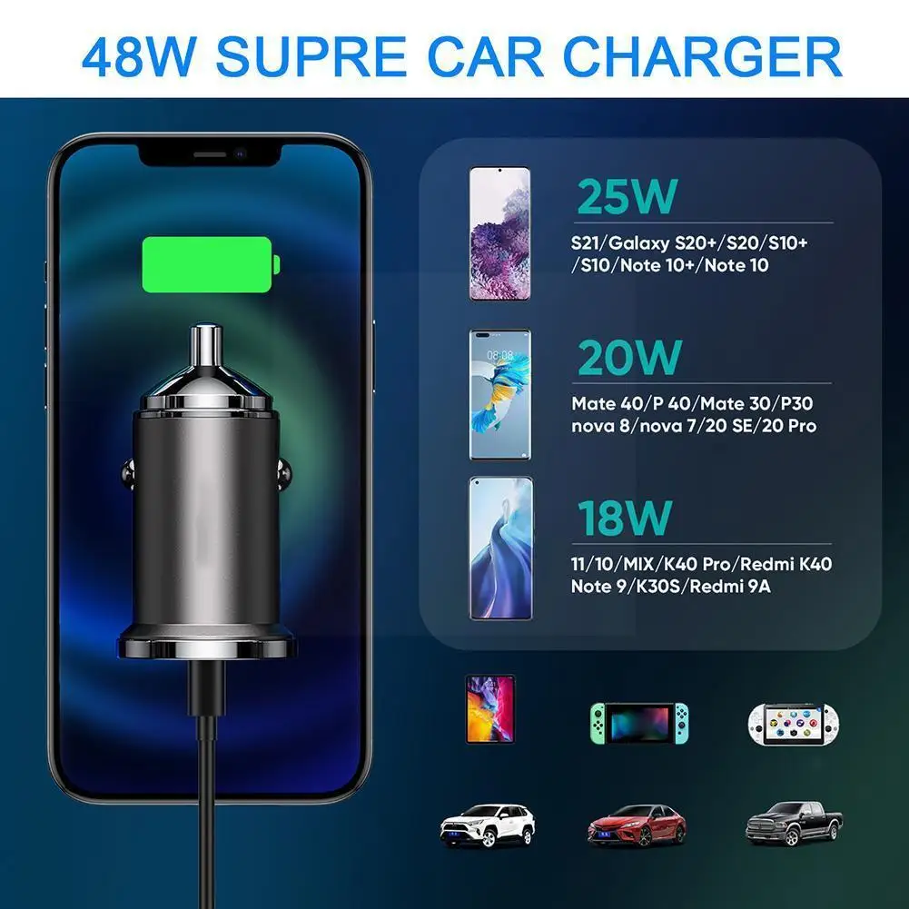 Usb Fast Charger Quick Charge Type C Pd Charger Adapter 48w Pd+ Car Charger For 12 S10 I4w2
Usb Fast Charger Quick Charge Type C Pd Charger Adapter 48w Pd+ Car Charger For 12 S10 I4w2