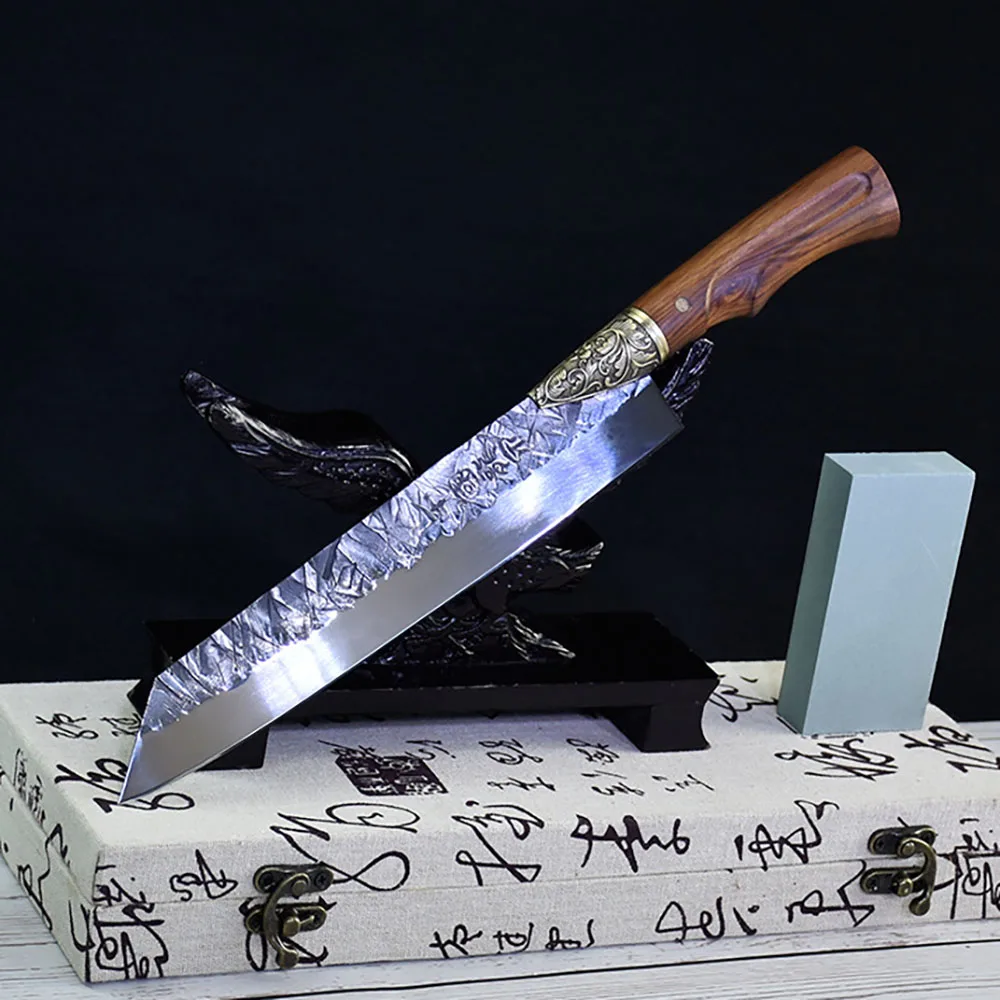 Japanese Salmon Sushi Sashimi Knife High Carbon Steel Kiritsuke Knife Wood Handle Longquan Long Kitchen Knives China Messer
Japanese Salmon Sushi Sashimi Knife High Carbon Steel Kiritsuke Knife Wood Handle Longquan Long Kitchen Knives China Messer