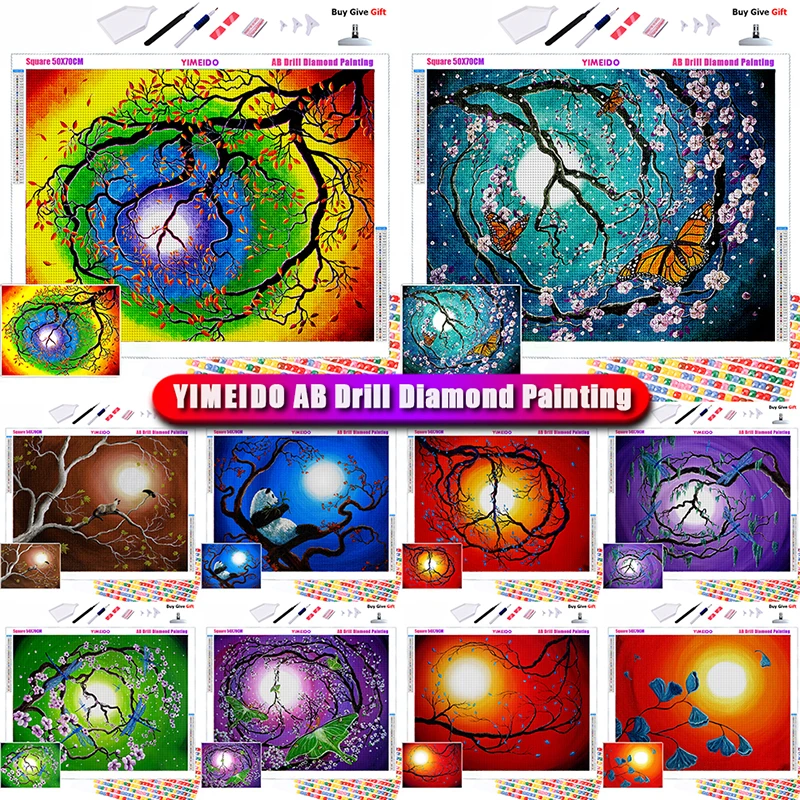 YIMEIDO AB Diamond Embroidery landscape 5D DIY Diamond Painting Tree Full Round Mosaic Picture Cross Stitch Kits Home Decor Gift
YIMEIDO AB Diamond Embroidery landscape 5D DIY Diamond Painting Tree Full Round Mosaic Picture Cross Stitch Kits Home Decor Gift