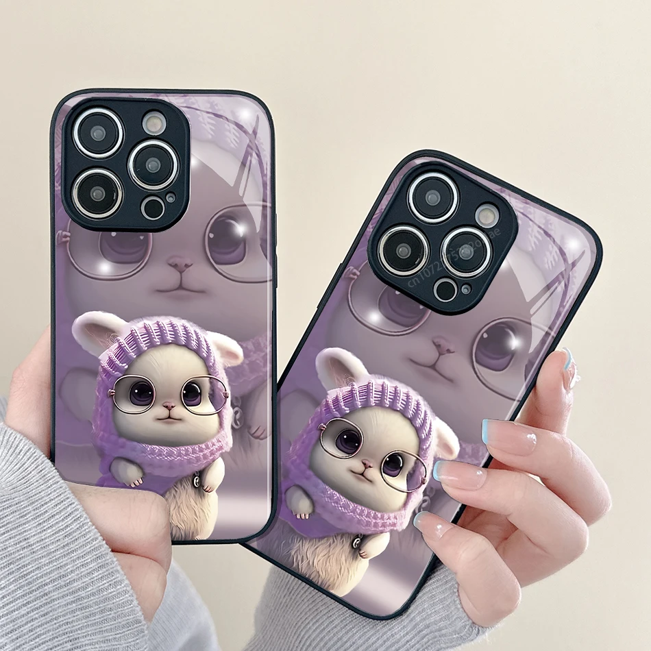 Cartoon Rabbit Painted Glass Phone Case For iPhone 14 13 12 11 Pro Max Mini XS Max X XR 7 8 Plus Se2 SE3 Protection Back Cover
Cartoon Rabbit Painted Glass Phone Case For iPhone 14 13 12 11 Pro Max Mini XS Max X XR 7 8 Plus Se2 SE3 Protection Back Cover