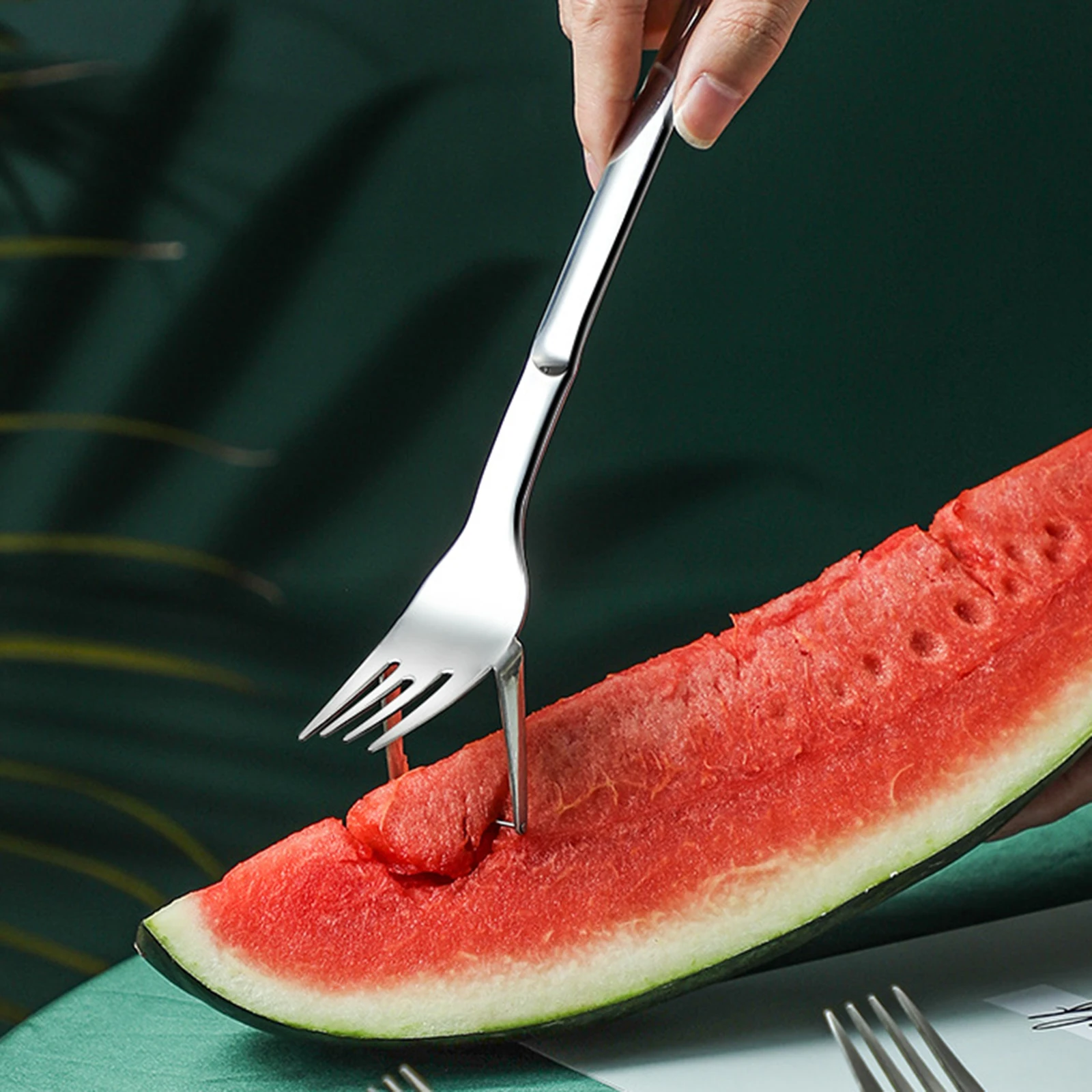 Watermelon Fork Cutte Fruit Vegetable Fork Summer Watermelon Cutting Defact Home Camping 304 Dinnerware Kitchen Slicer Tool
Watermelon Fork Cutte Fruit Vegetable Fork Summer Watermelon Cutting Defact Home Camping 304 Dinnerware Kitchen Slicer Tool