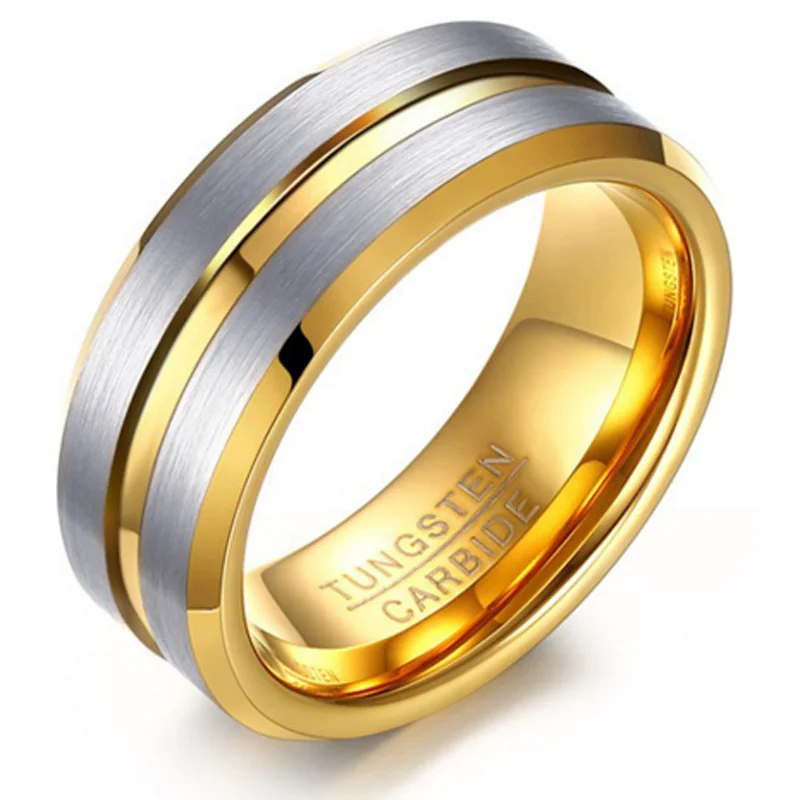 Classic 8mm Tungsten Carbide Wedding Band Ring for Men Women Grooved Center Comfort Fit Black/Silver/Gold/Blue
Classic 8mm Tungsten Carbide Wedding Band Ring for Men Women Grooved Center Comfort Fit Black/Silver/Gold/Blue