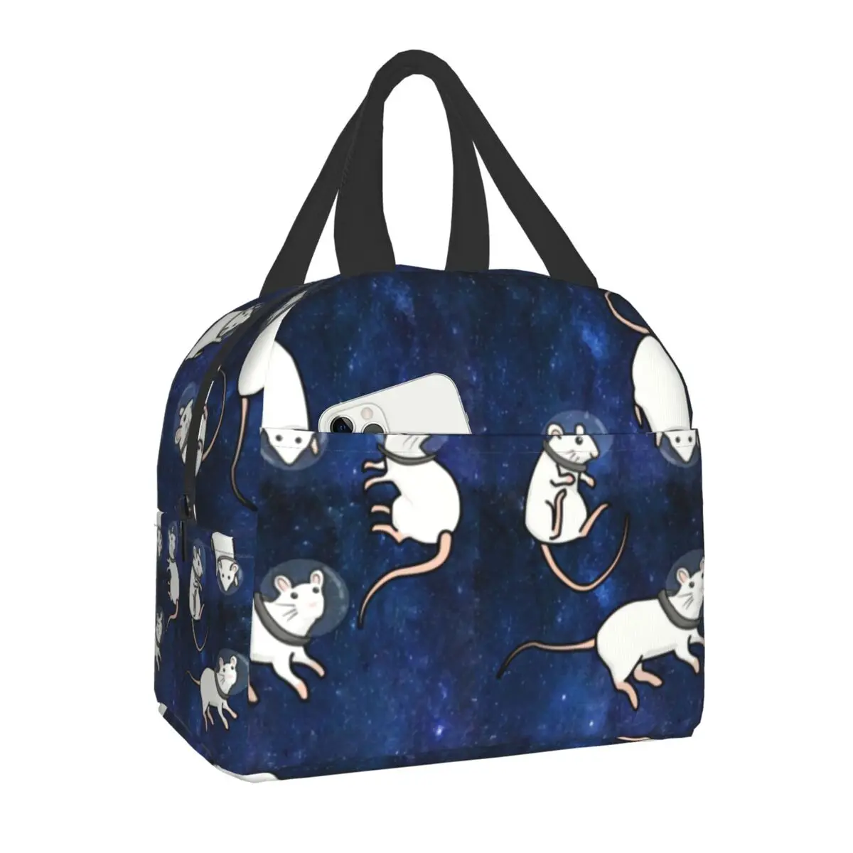 Rats In Space Insulated Lunch Bag for Women Leakproof Hamsters Thermal Cooler Lunch Tote Office Picnic Travel
Rats In Space Insulated Lunch Bag for Women Leakproof Hamsters Thermal Cooler Lunch Tote Office Picnic Travel