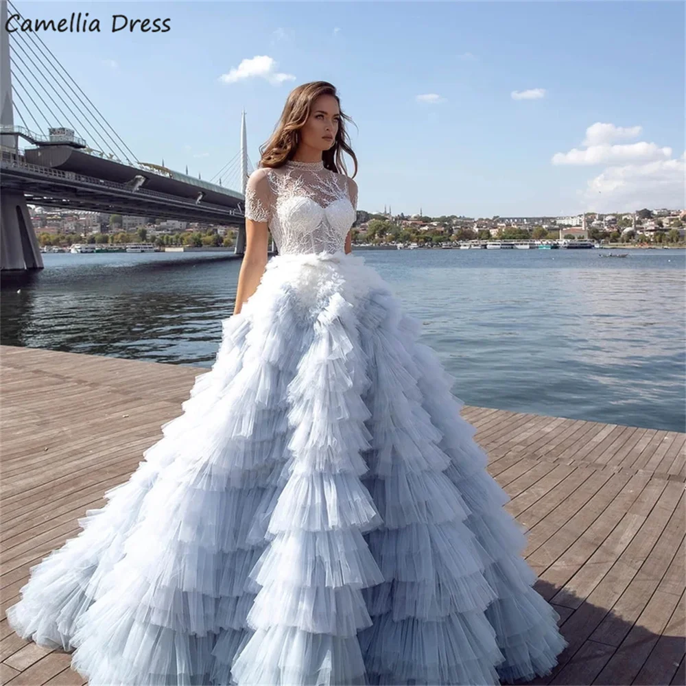 Charming A Line Tiered Prom Dresses 2023 For Women Lace Illusion Party Gown Tulle Pleat Evening Dress Robe De Soirée فستان سهرة
Charming A Line Tiered Prom Dresses 2023 For Women Lace Illusion Party Gown Tulle Pleat Evening Dress Robe De Soirée فستان سهرة