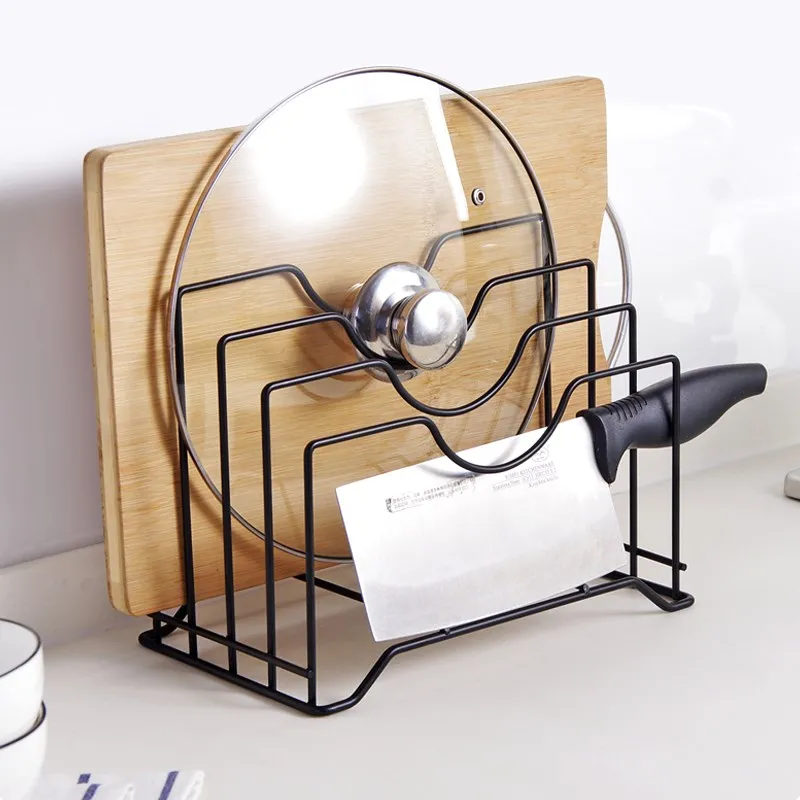 Practical Pot Lid Holder Rustproof Cutting Board Holder Storage Rack Storage Pan Lid Cover Cabinet Pantry Kitchen Accessories
Practical Pot Lid Holder Rustproof Cutting Board Holder Storage Rack Storage Pan Lid Cover Cabinet Pantry Kitchen Accessories