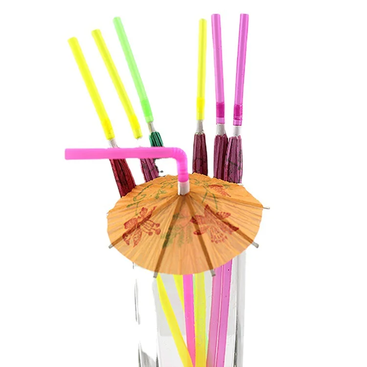 Creative decorative straw party fluorescent umbrella party party disposable art straw, straws plastic with umbrella
Creative decorative straw party fluorescent umbrella party party disposable art straw, straws plastic with umbrella