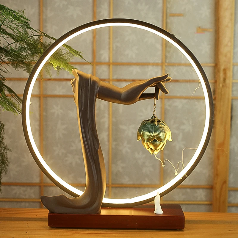 Ramadan Incense Burner Buddha Zen Oil Burners Lotus Backflow Incense Holders Bruleur Bougie Fondant Chinese Decoration ZLXP
Ramadan Incense Burner Buddha Zen Oil Burners Lotus Backflow Incense Holders Bruleur Bougie Fondant Chinese Decoration ZLXP