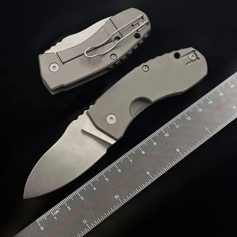 Mini Titanium Alloy Folding Knife Stone Wash D2 Blade High Quality Outdoor Camping Safety Guard Pocket EDC Tool
Mini Titanium Alloy Folding Knife Stone Wash D2 Blade High Quality Outdoor Camping Safety Guard Pocket EDC Tool