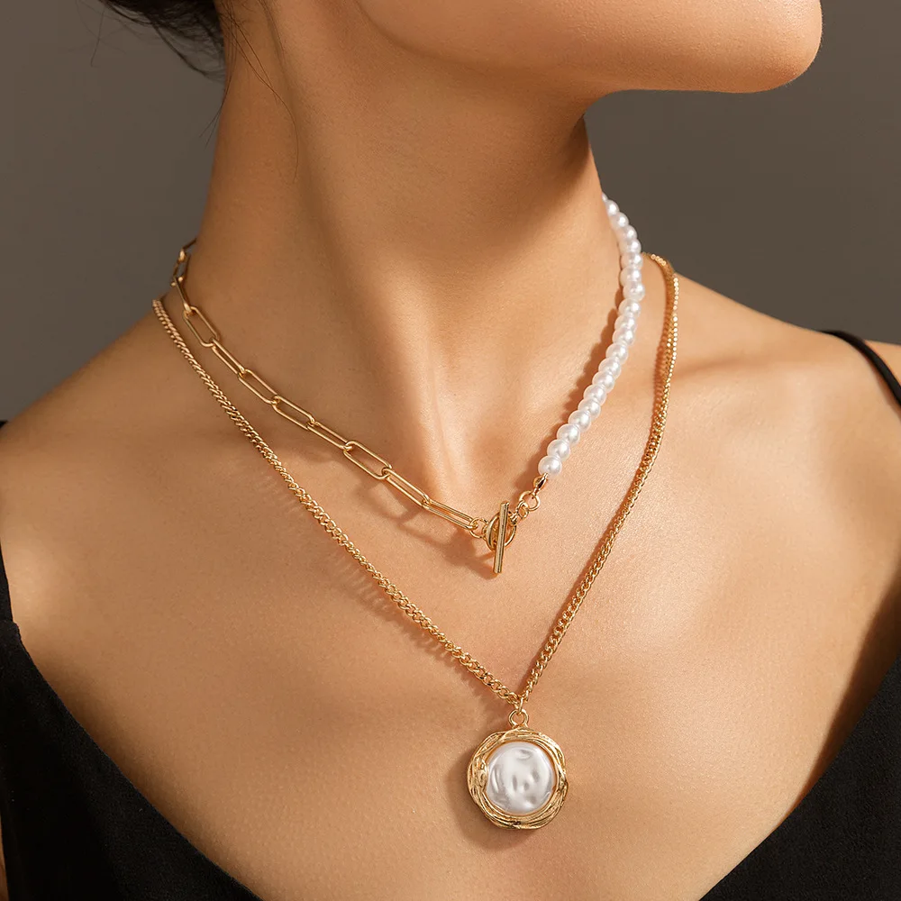 INS Bohemia New OT Buckle Flat Pearl Twin Simple Fashion Stitching Plaid Chain Multi-Layer Necklace
INS Bohemia New OT Buckle Flat Pearl Twin Simple Fashion Stitching Plaid Chain Multi-Layer Necklace