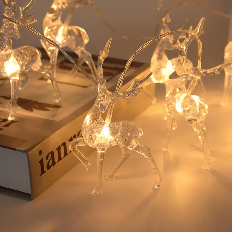 1pc Christmas Elk Light String Transparent Sika Deer Modeling Fairy Light Xmas LED Night Light Ornament Gift Home Luminous Decor
1pc Christmas Elk Light String Transparent Sika Deer Modeling Fairy Light Xmas LED Night Light Ornament Gift Home Luminous Decor