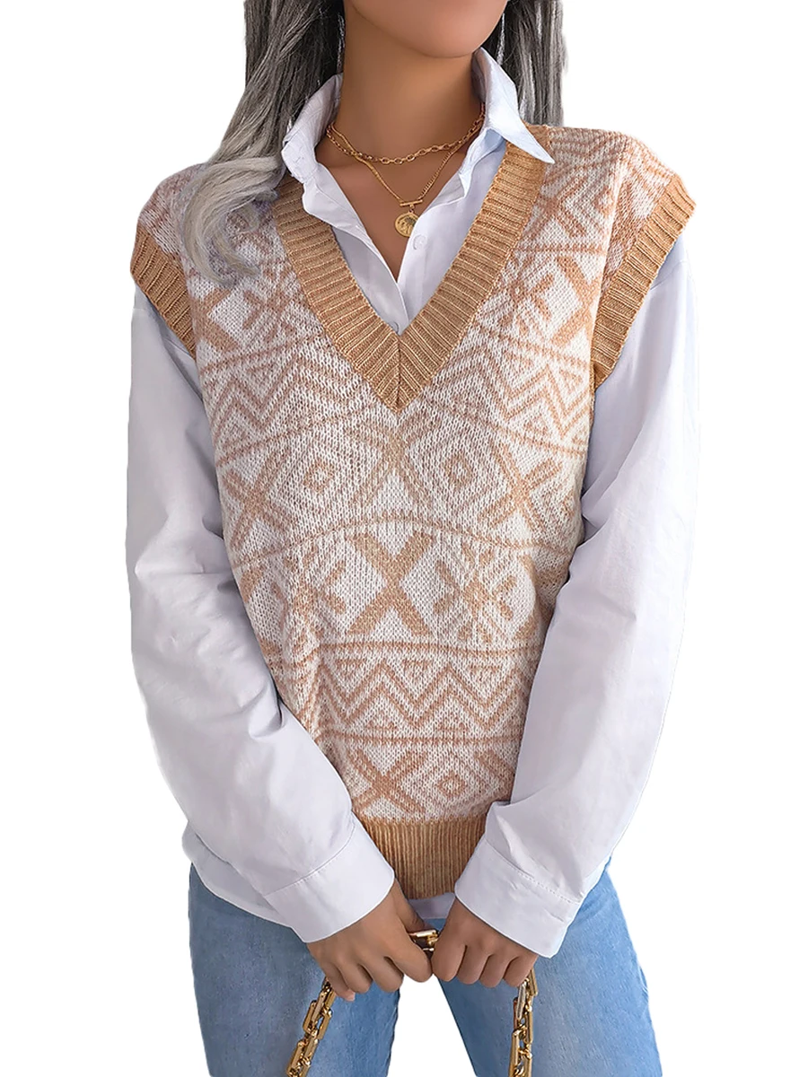 Women Heart Print Knit Vest Sleeveless V Neck Sweater Knit Crop Tank Top Preppy Aesthetic Knitwear Waistcoat Winter Casual
Women Heart Print Knit Vest Sleeveless V Neck Sweater Knit Crop Tank Top Preppy Aesthetic Knitwear Waistcoat Winter Casual