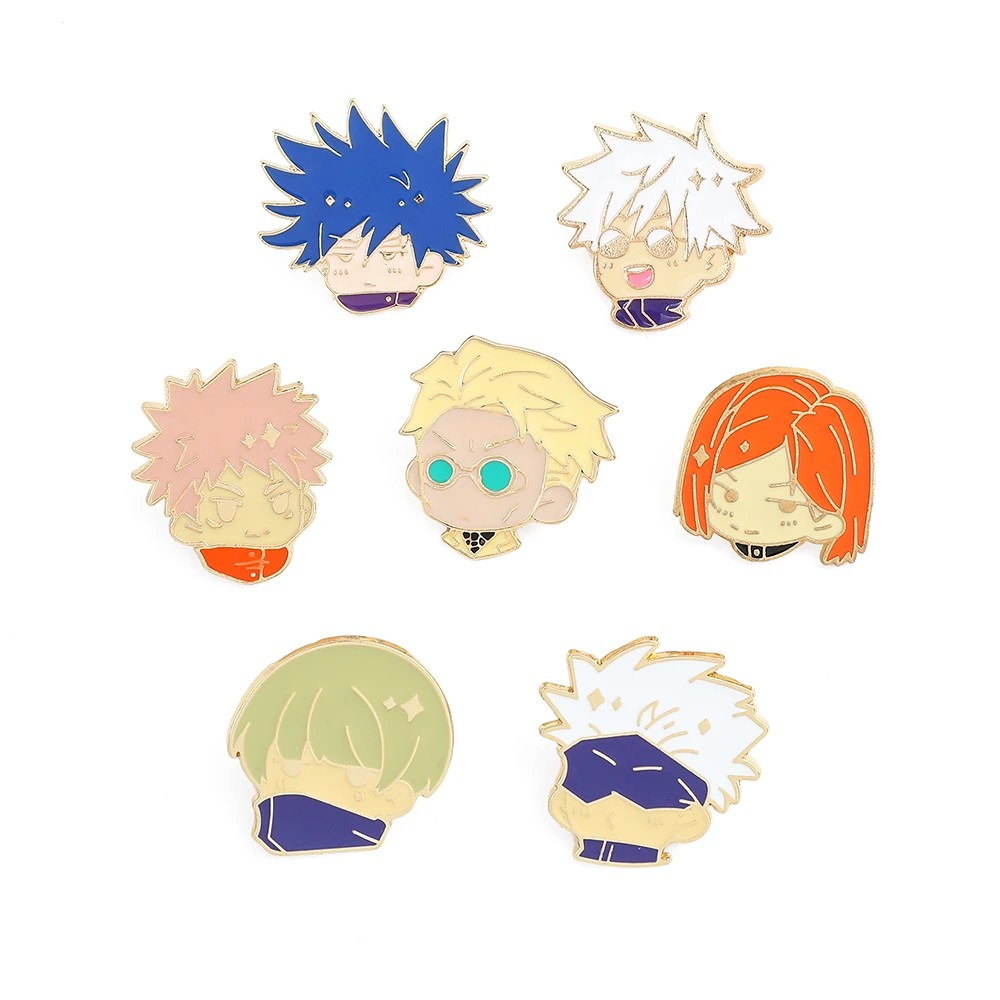 Jujutsu Kaisen Chibi Head Pin Anime Brooch Pins for Backpack Cute Metal Badges for Clothing Accessories Fashion Jewelry Gift 
Jujutsu Kaisen Chibi Head Pin Anime Brooch Pins for Backpack Cute Metal Badges for Clothing Accessories Fashion Jewelry Gift