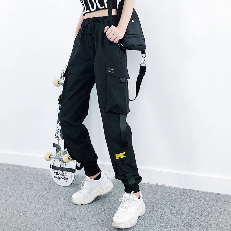 Women Fashion Streetwear Cargo Pants Black Ankle Length Elastic Waist Joggers Female Loose Trousers Casual Plus Size Haren Pants
Women Fashion Streetwear Cargo Pants Black Ankle Length Elastic Waist Joggers Female Loose Trousers Casual Plus Size Haren Pants