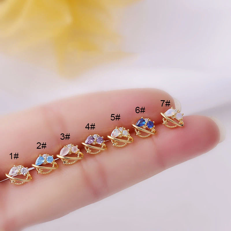 1Pc Korean Fashion Stainless Steel Helix Stud Earrings Planet Zircon Cz Little Cartilage Rook Snug Conch Ear Piercing Earring
1Pc Korean Fashion Stainless Steel Helix Stud Earrings Planet Zircon Cz Little Cartilage Rook Snug Conch Ear Piercing Earring